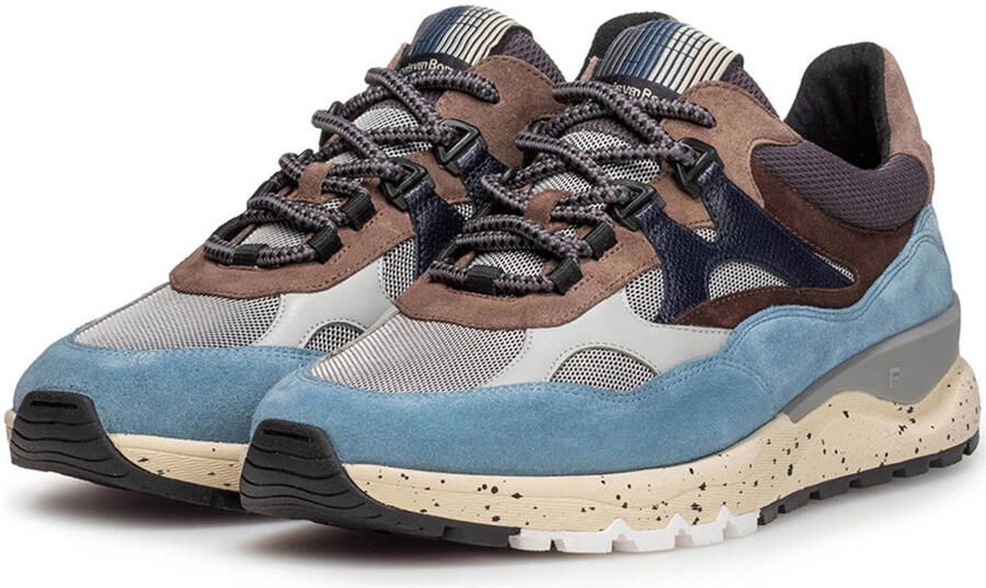 Floris van Bommel De Treener 05.00 suède sneakers lichtblauw bruin - Foto 2