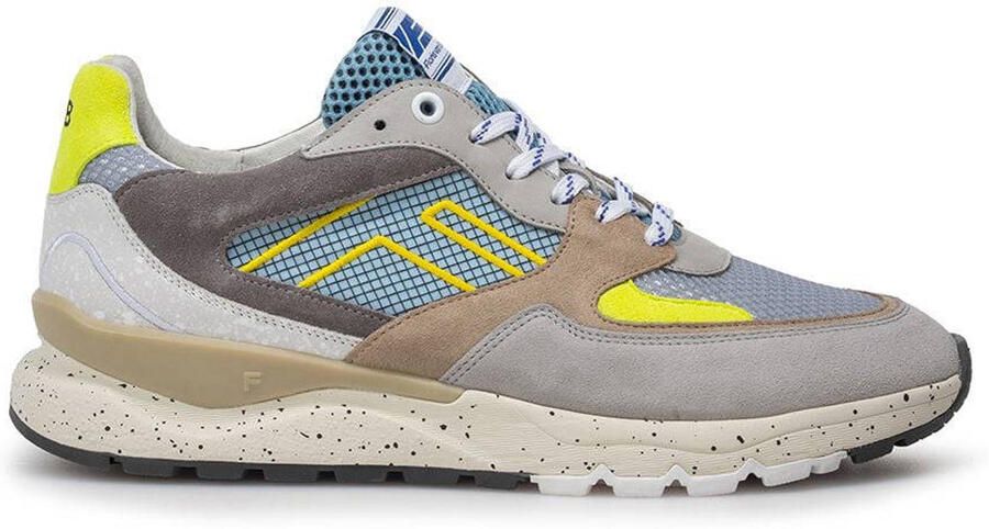 Floris van Bommel De Treener 06.00 textiel sneakers lichtblauw