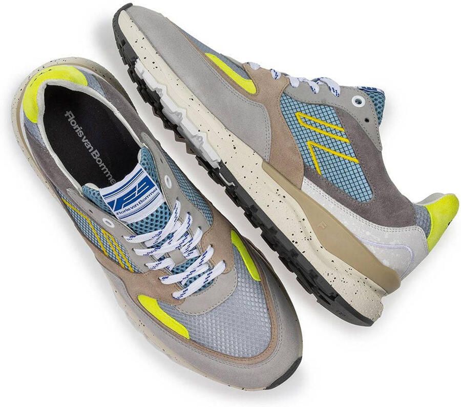 Floris van Bommel De Treener 06.00 textiel sneakers lichtblauw - Foto 2