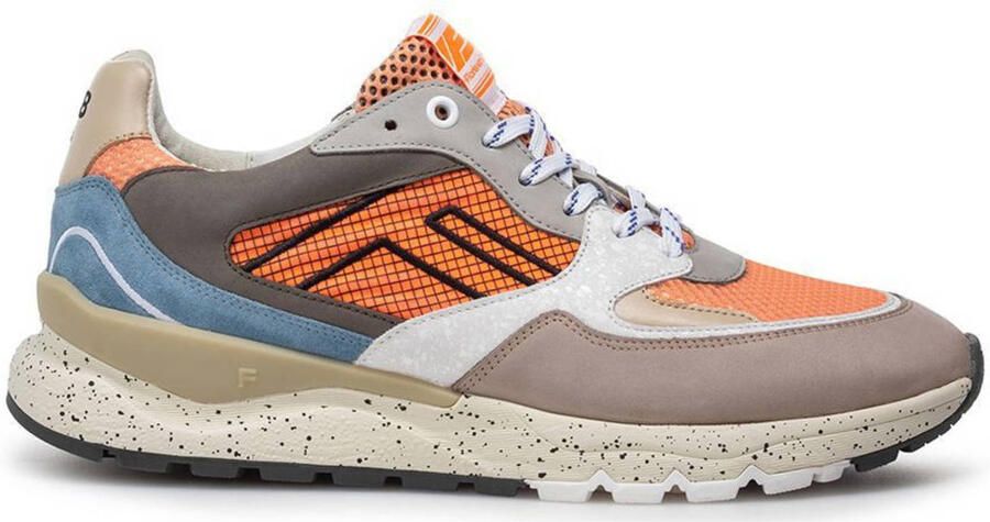 FLORIS VAN BOMMEL Lage Sneakers Heren Sfm-10243 De Treener Maat: 46⅔ Materiaal: Leer Kleur: Oranje
