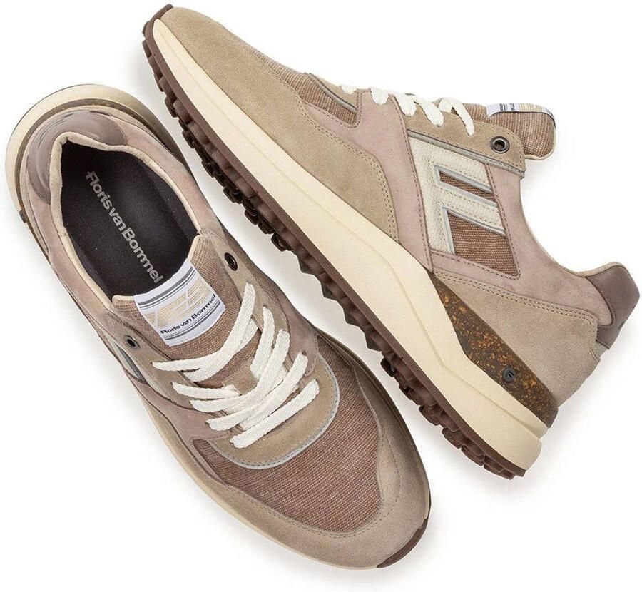 Floris van Bommel De Trikker 01.00 textiel sneakers lichtbruin - Foto 2