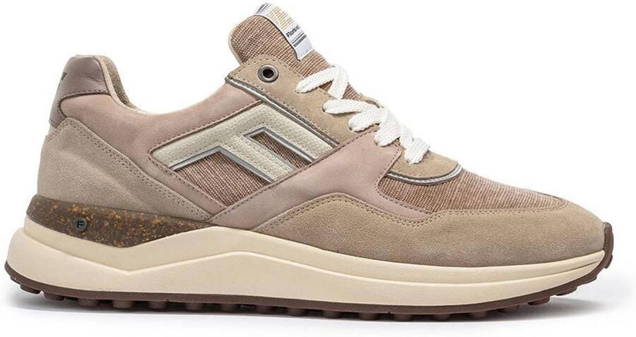 Floris van Bommel De Trikker 01.00 textiel sneakers lichtbruin