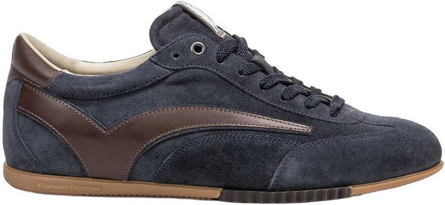 Floris van Bommel De Vlakker 01.01 suède sneakers donkerblauw