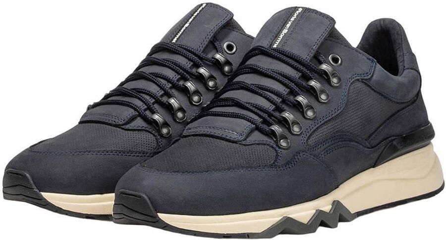 FLORIS VAN BOMMEL Lage Sneakers Heren Sfm-10135 De Zager Mesh Blauw - Foto 3