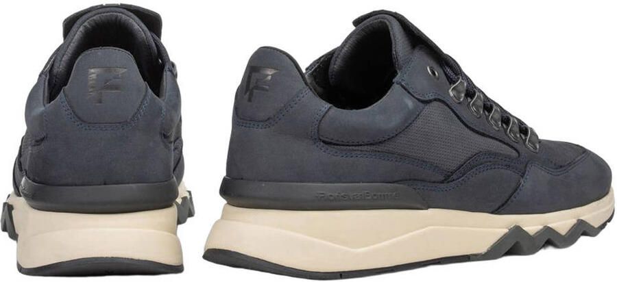 FLORIS VAN BOMMEL Lage Sneakers Heren Sfm-10135 De Zager Mesh Blauw - Foto 4