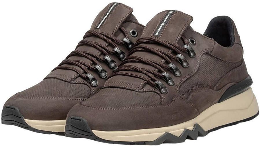 Floris van Bommel Sfm-10135 De Zager Sneakers Nubuck Heren Bruin - Foto 3