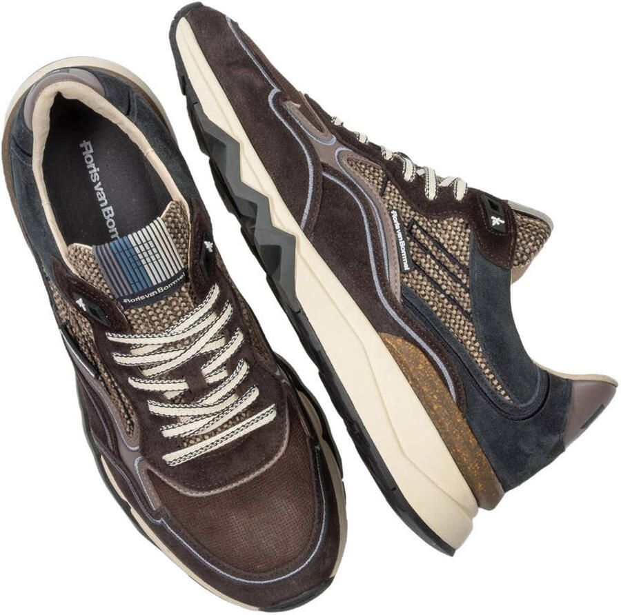 Floris van Bommel Sfm-10198 De Zager Sneakers Textiel Heren Bruin - Foto 2