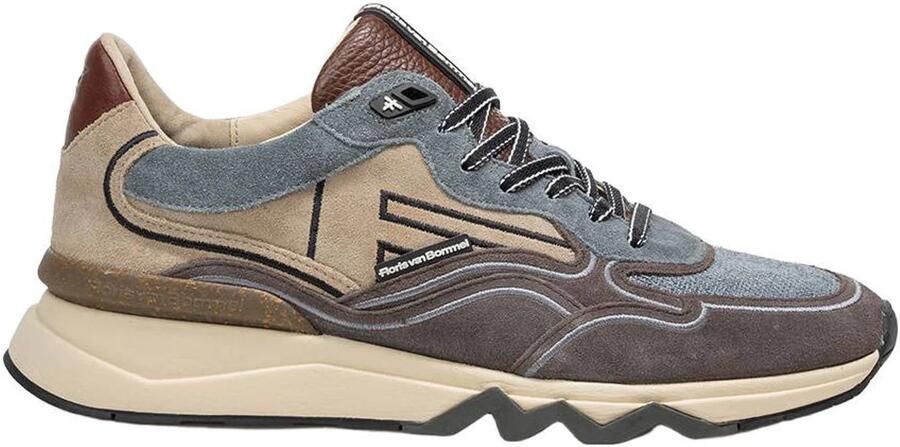 Floris van Bommel De Zager 03.21 suède sneakers blauw