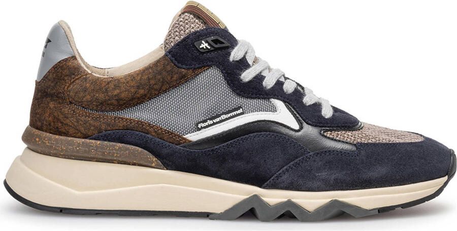 FLORIS VAN BOMMEL Lage Sneakers Heren Sfm-10178 De Zager Maat: 40⅔ Materiaal: Suède Kleur: Blauw