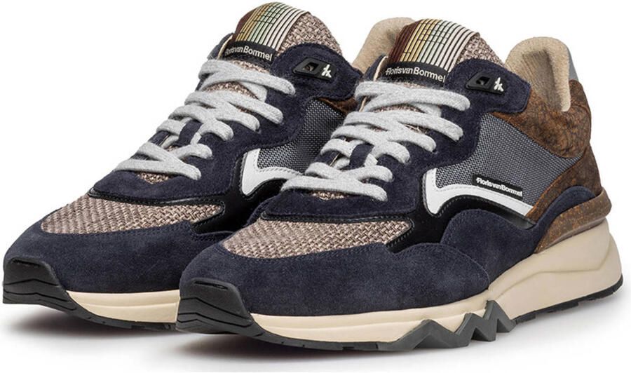 FLORIS VAN BOMMEL Lage Sneakers Heren Sfm-10178 De Zager Maat: 45⅓ Materiaal: Suède Kleur: Blauw - Foto 2