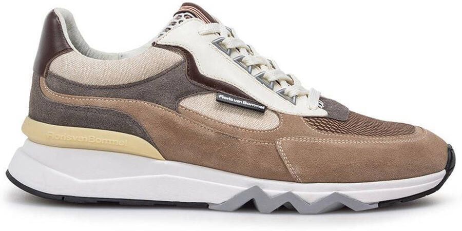 FLORIS VAN BOMMEL Lage Sneakers Heren Sfm-10234 De Zager Maat: 46 Materiaal: Textiel Kleur: Beige
