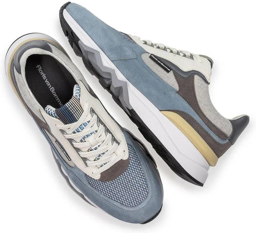 FLORIS VAN BOMMEL Lage Sneakers Heren Sfm-10234 De Zager Maat: 42⅔ Materiaal: Suède Kleur: Blauw - Foto 2