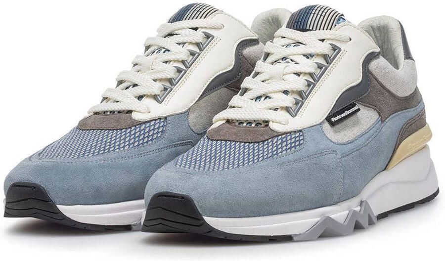 FLORIS VAN BOMMEL Lage Sneakers Heren Sfm-10234 De Zager Maat: 42⅔ Materiaal: Suède Kleur: Blauw - Foto 3