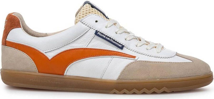 Floris van Bommel De Zaler 01.17 leren sneakers wit rood