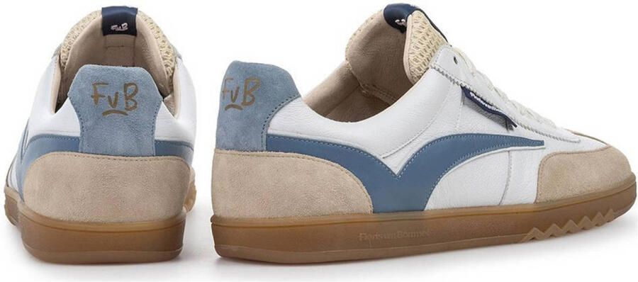 Floris van Bommel De Zaler 01.18 leren sneakers wit beige blauw - Foto 3