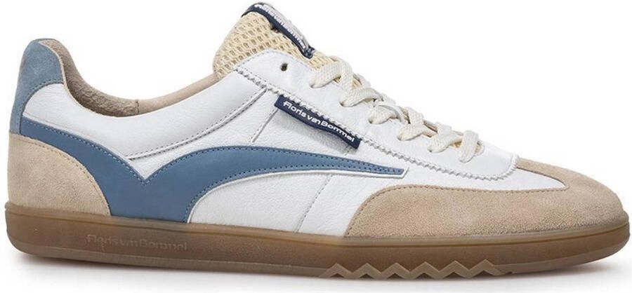 Floris van Bommel De Zaler 01.18 leren sneakers wit beige blauw