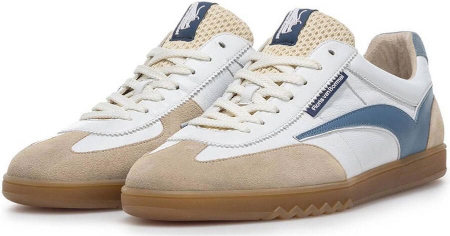 Floris van Bommel De Zaler 01.18 leren sneakers wit beige blauw - Foto 2