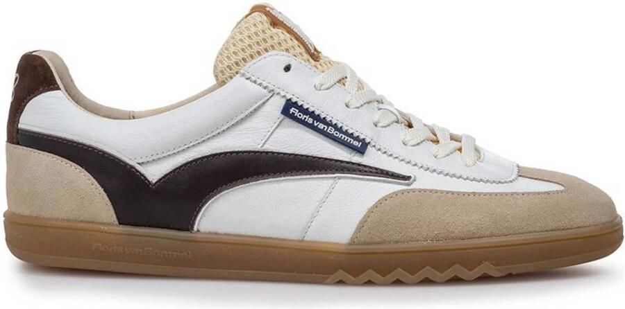 FLORIS VAN BOMMEL Lage Sneakers Heren Sfm-10224 De Zaler Maat: 42⅔ Materiaal: Leer Kleur: Wit