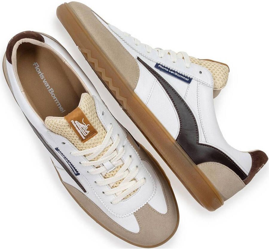 FLORIS VAN BOMMEL Lage Sneakers Heren Sfm-10224 De Zaler Maat: 42⅔ Materiaal: Leer Kleur: Wit - Foto 2