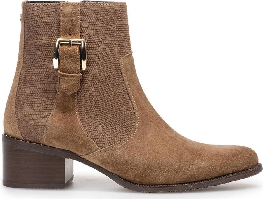 FLORIS VAN BOMMEL Enkelboots Dames Sfw-50065 Evi Maat: 40 Materiaal: Suède Kleur: Beige - Foto 2