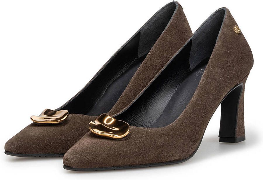 Floris van Bommel F-design suède pump donkerbruin - Foto 2