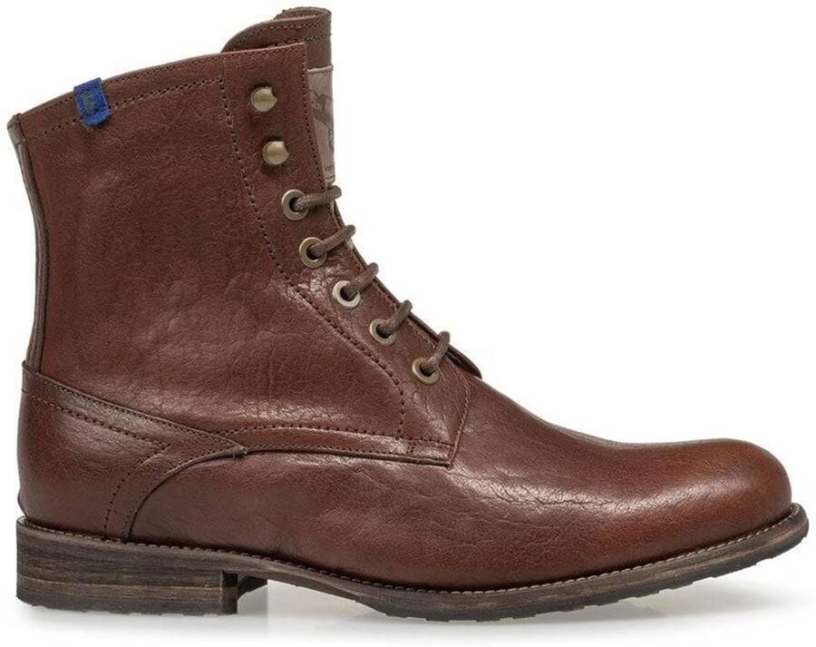Floris van Bommel FERRI 01.28 Vrije tijd half-hoogPopulaire herenschoenen Heren veterschoen Heren sneakers Cognac