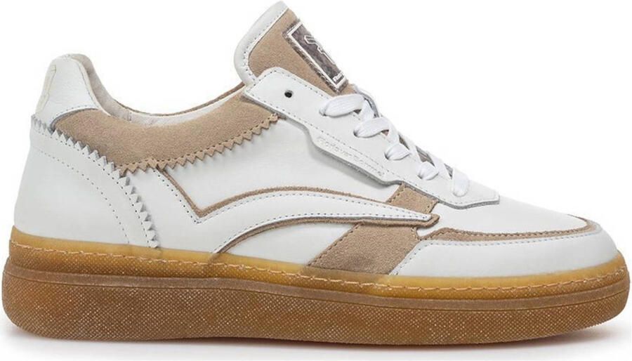 Floris van Bommel Fygi 01.01 leren sneakers wit beige