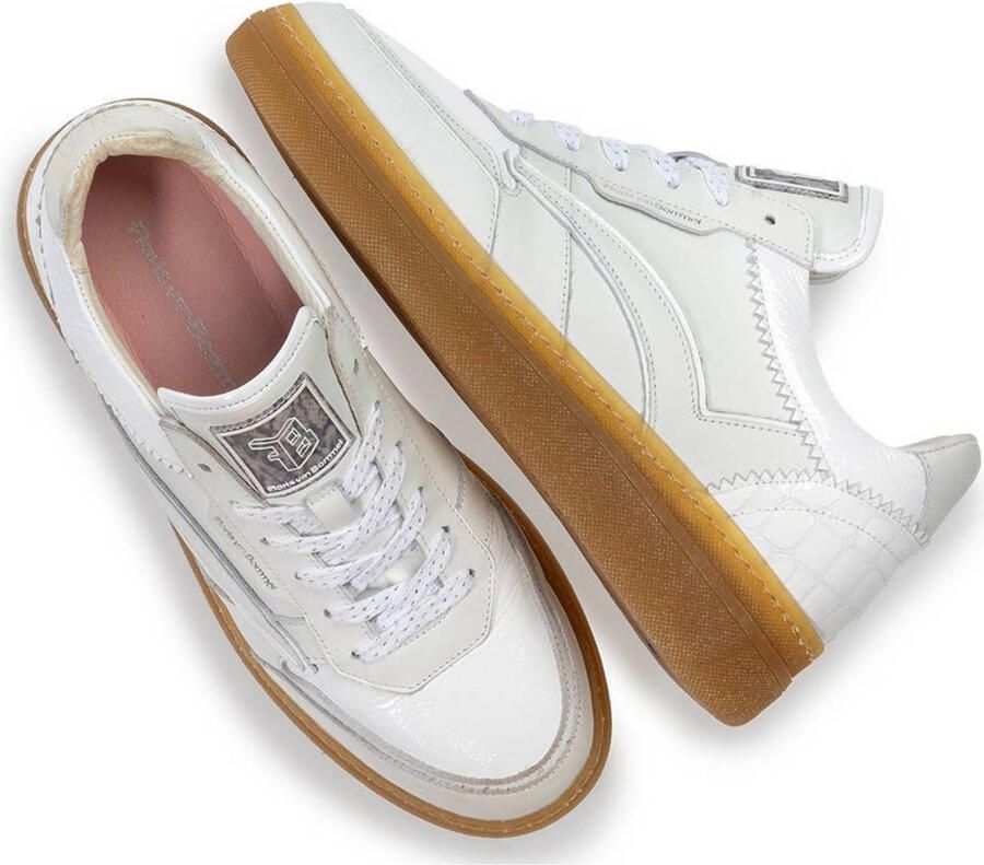 FLORIS VAN BOMMEL Lage Sneakers Dames Sfw-10158 Fygi Maat: 38 Materiaal: Leer Kleur: Wit - Foto 2