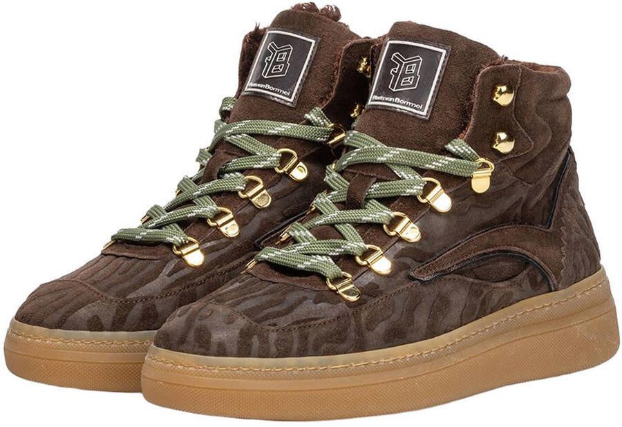 FLORIS VAN BOMMEL Hoge Sneakers Dames Sfw-10175 Fygi Maat: 38 Materiaal: Suède Kleur: Bruin - Foto 3