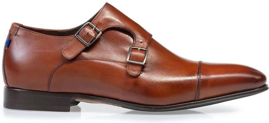 Floris van bommel 30015 Gilli 04.00 Dark Cognac G+Wijdte Gespschoenen