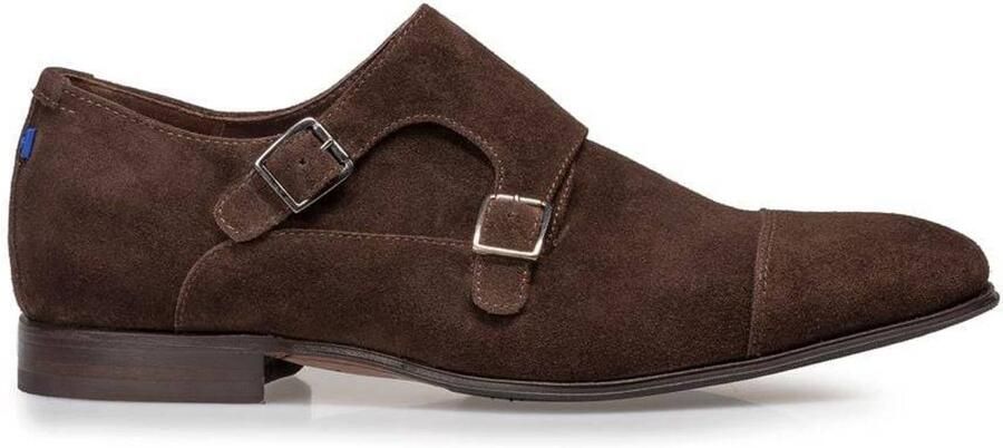 Floris van bommel 30015 Gilli 04.03 Dark Brown G+ Wijdte Gespschoenen