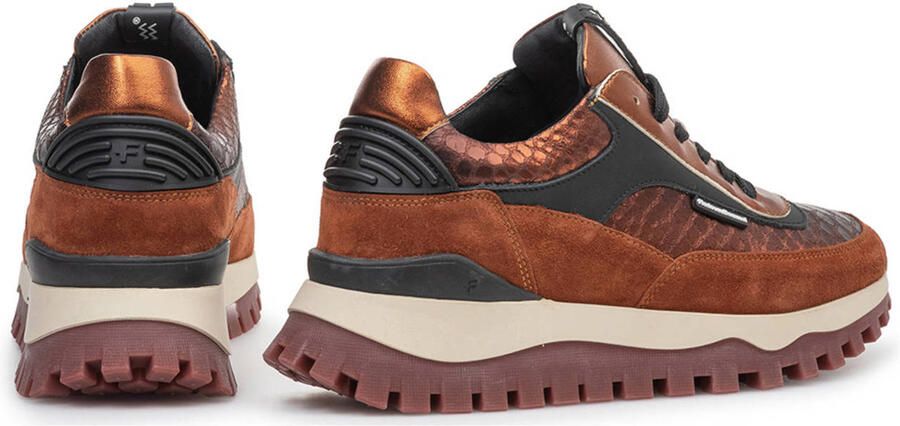 Floris van Bommel Grommi 01.18 leren sneakers oranje - Foto 3