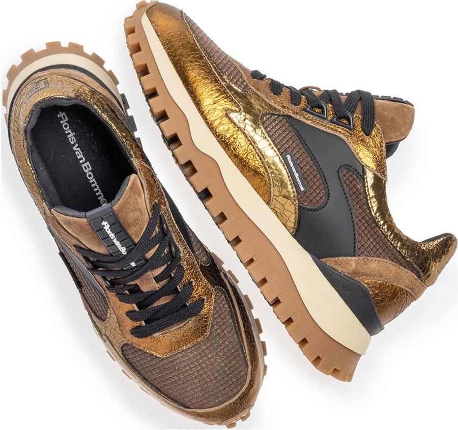 FLORIS VAN BOMMEL Lage Sneakers Dames Sfw-10127 Grommi Maat: 41 5 Materiaal: Textiel Kleur: Brons - Foto 2