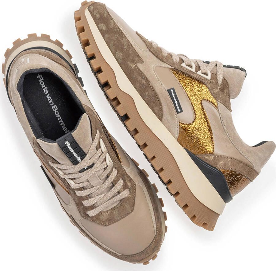 Floris van Bommel Grommi 03.03 chunky suède sneakers taupe