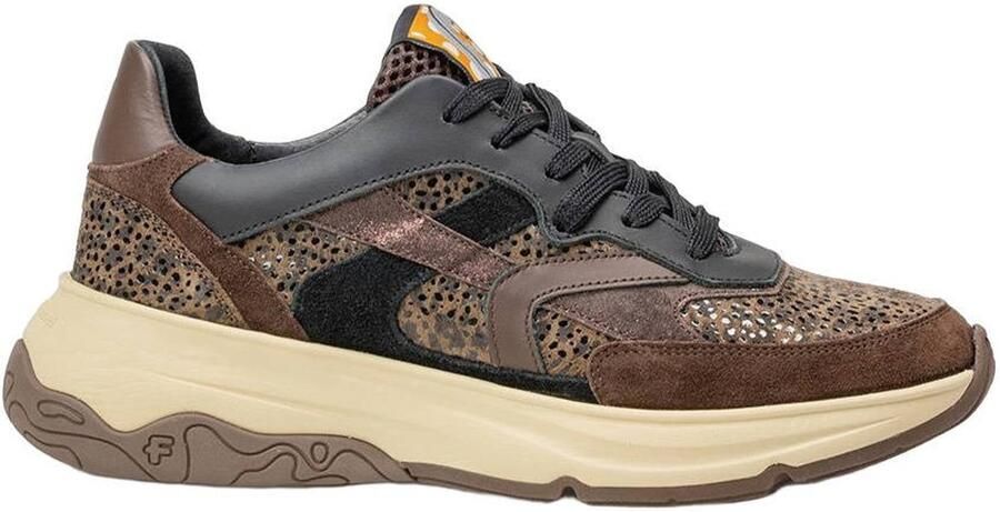 Floris van Bommel Sneakers laag 'Holli 01' bruin antraciet zwart