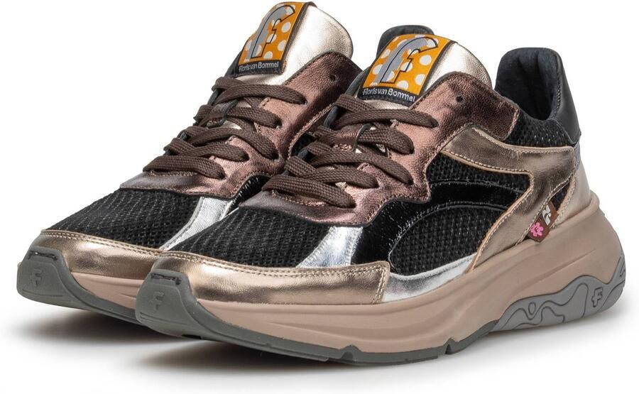 Floris van Bommel Holli 02.04 leren sneakers brons - Foto 2