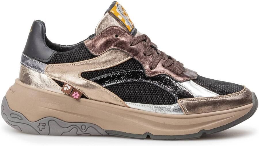Floris van Bommel Holli 02.04 leren sneakers brons - Foto 3