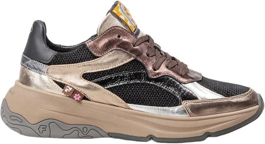 Floris van Bommel Holli 02.04 leren sneakers brons metallic - Foto 1