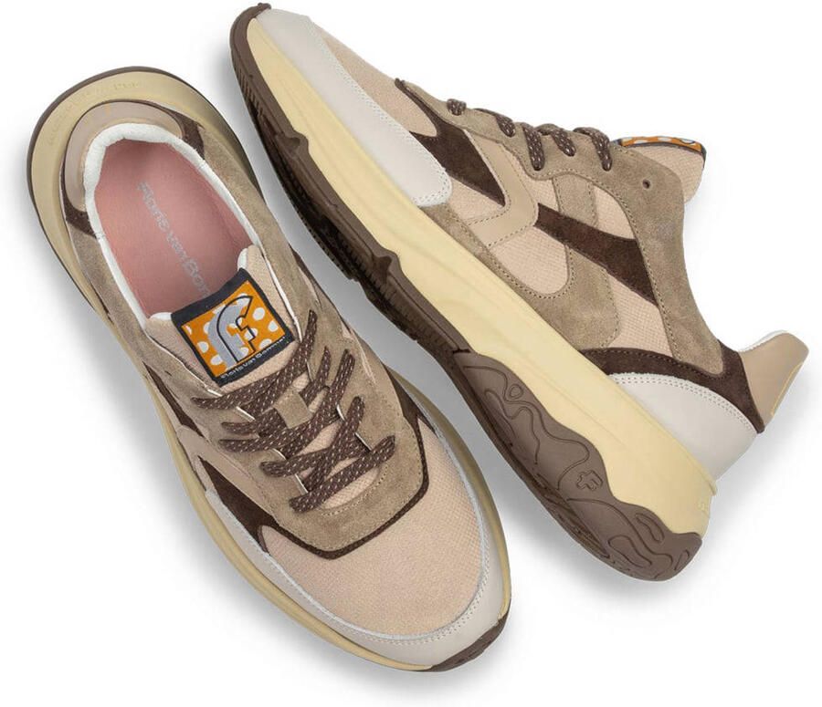 Floris van Bommel Holli suède sneakers taupe - Foto 2