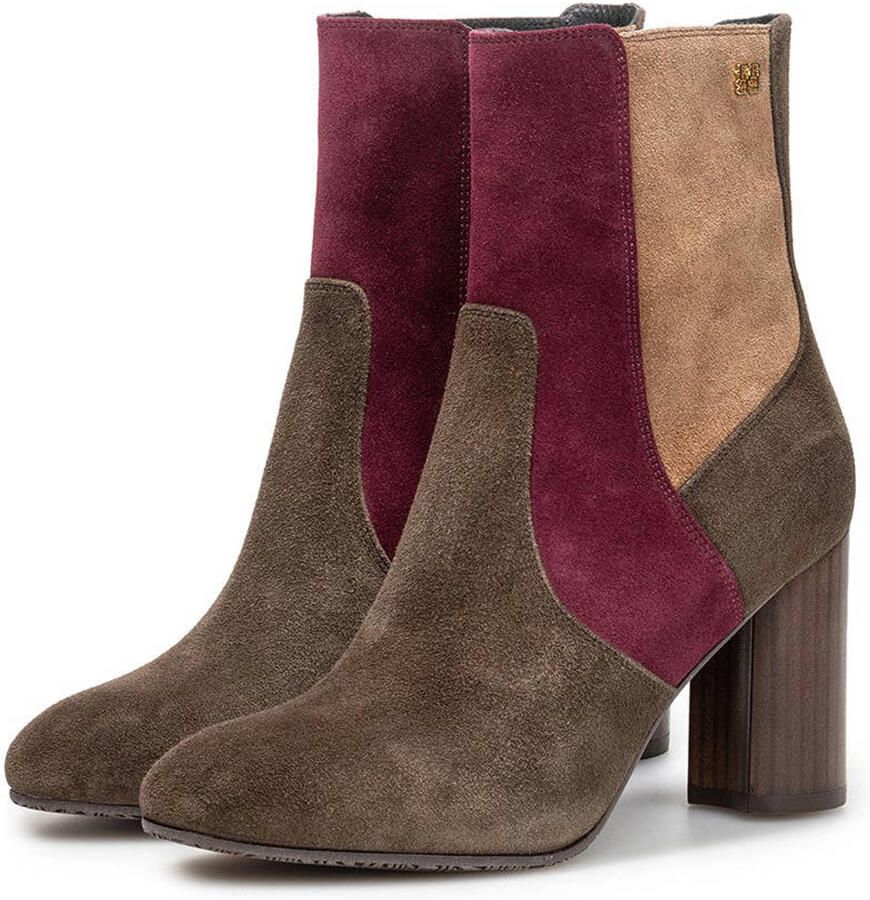 Floris van Bommel Sfw-50075 Kaci Enkellaarsjes Enkelboots met rits Dames Bruin - Foto 6
