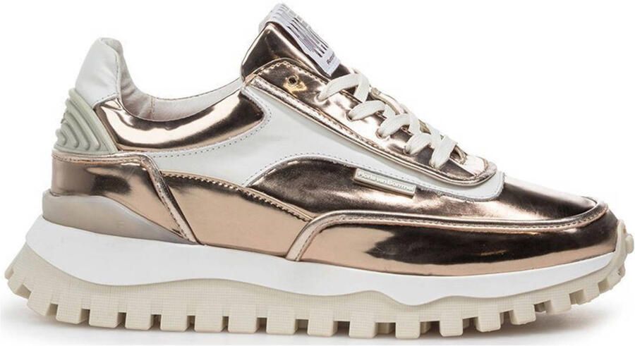 Floris van Bommel leren sneakers brons