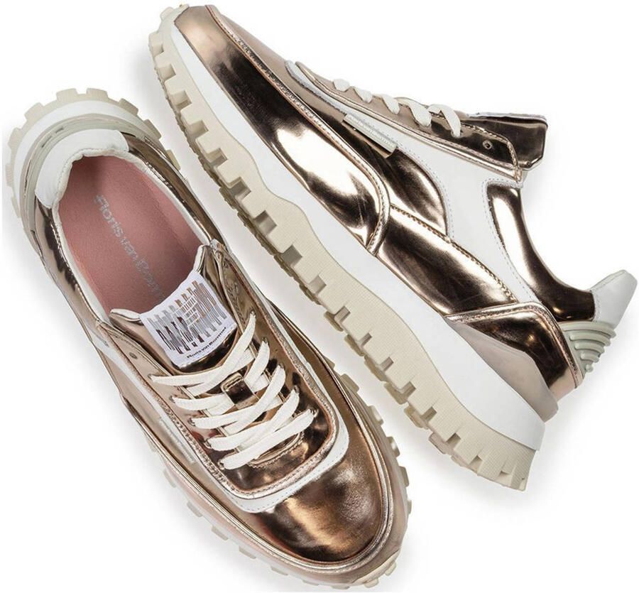 Floris van Bommel leren sneakers brons - Foto 2
