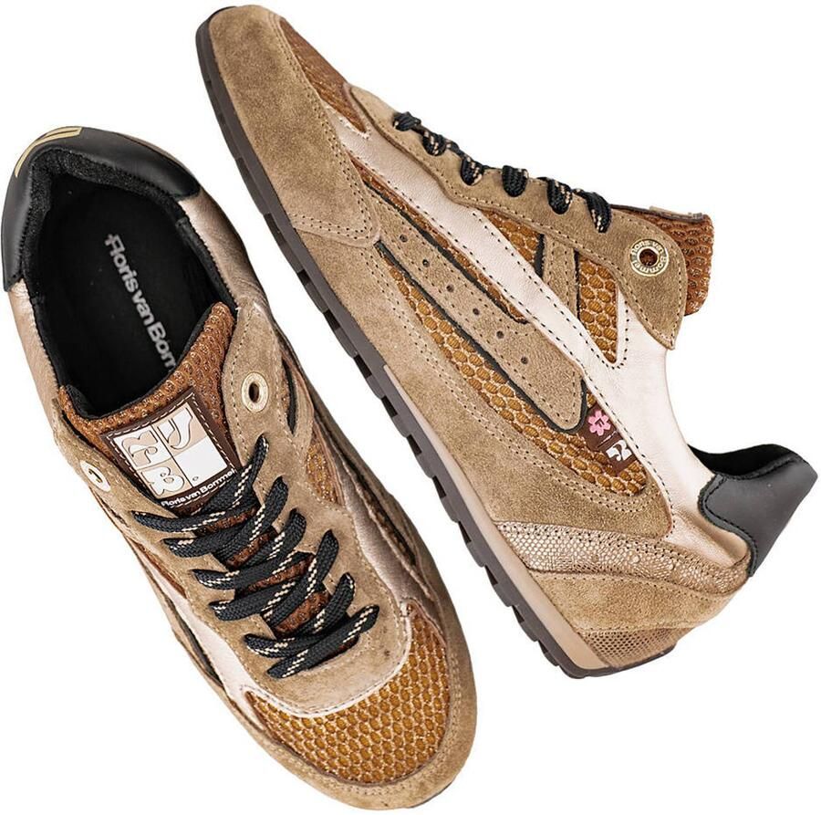Floris van Bommel ILLVI 01.02 Lage sneakers Dames sneakers Wit beige - Foto 4
