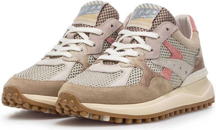 Floris van Bommel leren sneakers taupe roze - Foto 3