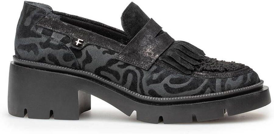 Floris van Bommel Maddi suède loafer zwart