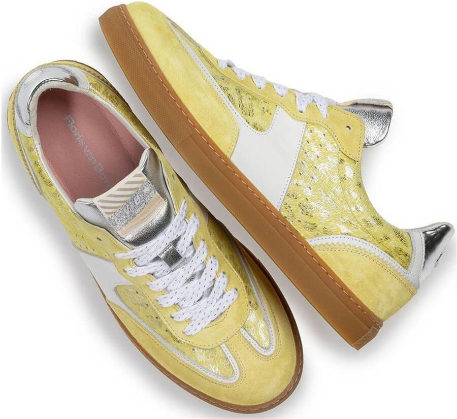 Floris van Bommel Sfw-10096 Minni Sneakers Dames Leren Sneaker Geel - Foto 2