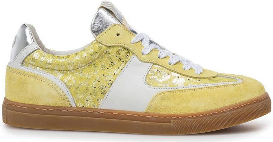 Floris van Bommel Sfw-10096 Minni Sneakers Dames Leren Sneaker Geel