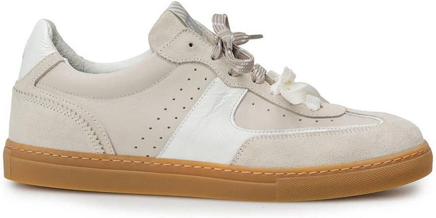 Floris van Bommel Minni suède sneakers gebroken wit