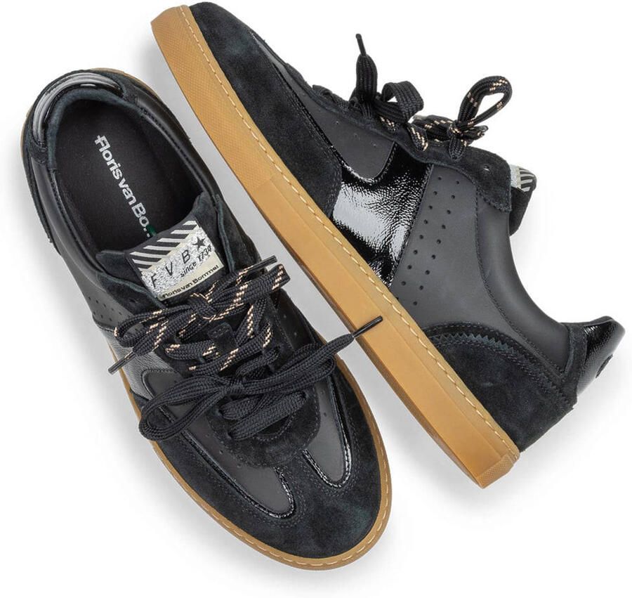 Floris van Bommel Minni suède sneakers zwart - Foto 2