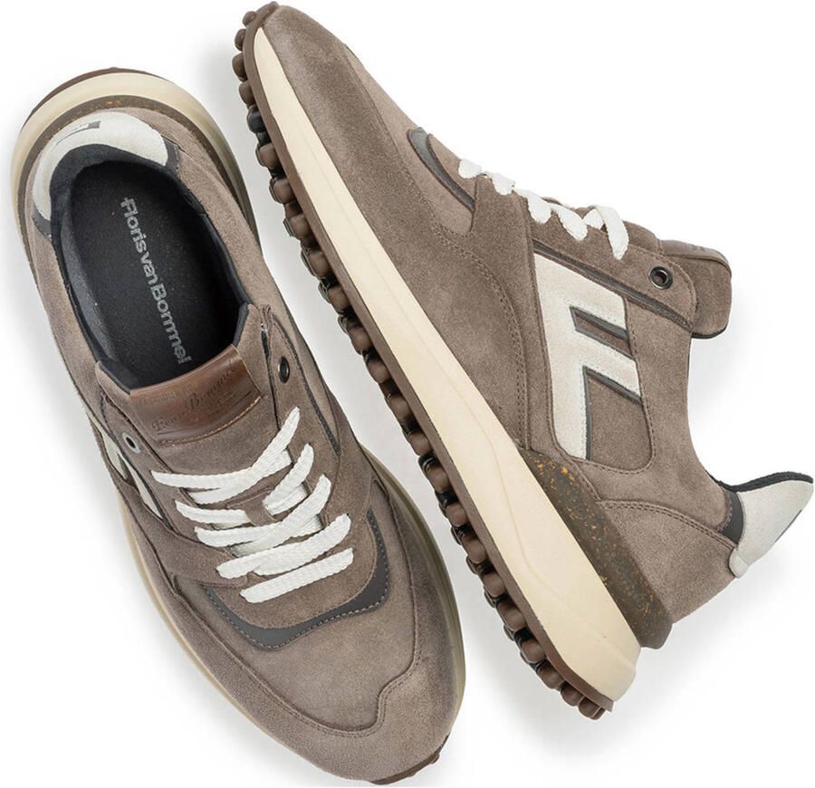 FLORIS VAN BOMMEL Lage Sneakers Heren Sfm-10139 Noppi Maat: 40 Materiaal: Suède Kleur: Taupe - Foto 2